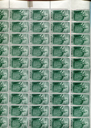 Belgie 1949 822 Austria Maria-theresia Gravure Jean De Bast RRR In Full Sheet Of 50 Plaatnummer 1 OCB++1175€ + Lupp - 1931-1950