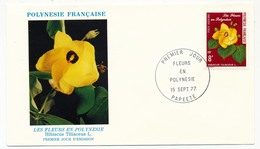 POLYNESIE FRANCAISE - FDC - Fleurs En Polynésie - Papeete - Septembre 1977 - FDC