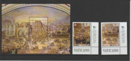 Vatican City Mi 2054-2055 Block 76 Europa (C.E.P.T.) 2022 - Stories And Myths - Installation Of The Egyptian Obelisk ** - Nuevos