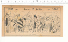 2 Scans Humour De 1895 Fête Populaire Foire Fête Foraine Jeu Force Coup De Poing Pavoisement Drapeau 14 Juillet 207PF1 - Ohne Zuordnung
