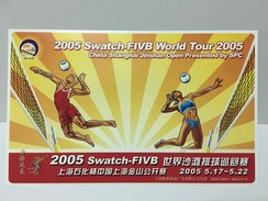 2005 Swatch Five Beach Volletyball, CHINA POSTCARD - Voleibol