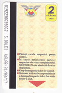 Romania  , Bucuresti  , Metro Ticket  , 2017 - Europe