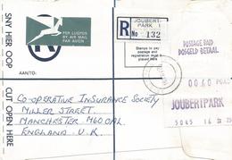 South Africa RSA 1975 Joubert Park Meter Franking PO5.1 ATM EMA FRAMA Registered Cover - Vignettes D'affranchissement (Frama)