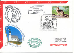 Austria UN Vienna AIRSHIP MAIL Pro Juventute Number 32 Wien 17-11-2002 And Seekirchen 6-12-2002 With More Postmarks - Gemeinschaftsausgaben New York/Genf/Wien