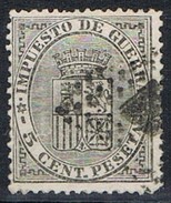 Sello 5 Cts Impuesto De Guerra 1874, VARIEDAD Impresion, Num 141 º - Gebruikt