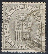 Sello 5 Cts Impuesto De Guerra 1874, Fechador ALCALA De G. (sevilla), Num 141 º - Usados