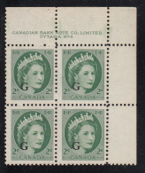 Canada MNH Scott #O41 'G' Overprint On 2c QEII Wilding Plate #6 Upper Right PB - Aufdrucksausgaben