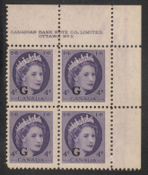 Canada MNH Scott #O43 'G' Overprint On 4c QEII Wilding Plate #2 Upper Right PB - Surchargés