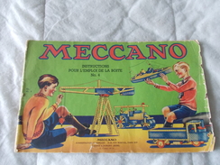 Meccano Instructions Pour L'emploi De La Boite N° 4 - Meccano