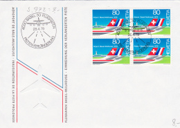 Bloc De 4 Du No 625 Sur Lettre Oblitérée Basel 30 Flughafen 28.4.79, Pistenverlängerung - Otros & Sin Clasificación