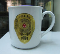 AC -  TURKISH POLICE PORCELAIN CUP - MUG - Kopjes
