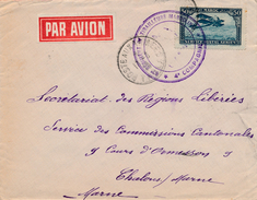 Lettre Maroc Postes Aux Armées Par Avion Tirailleurs Marocains - Airmail