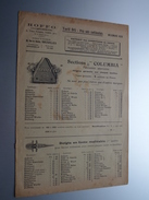 ROFFO Paris / Bruxelles " Sections " COLUMBIA " Liste Tarif BG Dec. 1929 ( Zie Foto ) ! - Pubblicitari