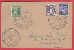 Carte Philatélique -CONGRES ANNUEL De L'AVIATION FRANCAISE - PARIS -16 AVRIL 1946 - Belles Oblitérations - ....-1949