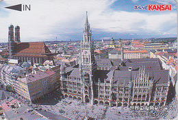 Rare Carte Prépayée Japon - MÜNCHEN FRAUENKIRCHE - Germany Rel - Eglise Church Japan Prepaid Card Lagare Karte - Site 76 - Paysages