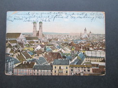 AK Bayern 1906 München Nach Pennsylvania USA. Bahnpoststempel München 2 B.P. - Regensburg