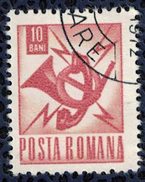 Roumanie Oblitéré Used Corne Postale Postes Et Télécommunications - Télégraphes