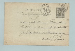 ENTIER Carte Postale 10 Ct  SAGE  1896 - Cartes Postales Types Et TSC (avant 1995)