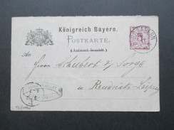 AD Bayern 1905 Ganzsache P32/01 Antwortkarte. Stempel Bergzabern. Firmenkarte - Ganzsachen