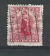 1900   NEW ZEALAND UNIVERSAL POSTACE ONE PENNY DOS CHARNIÈRE OBLITÉRÉ - Used Stamps