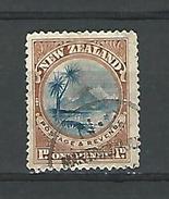 1898   NEW ZEALAND  POSTACE REVENDE 1 D  ONE PENNY DOS CHARNIÈRE OBLITÉRÉ - Used Stamps