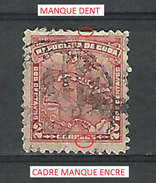 CURIOSITES  1914 / 16   REPUBLICA DE CUBA 2 CORREOS  DOS CHARNIERE ET PLIE OBLI - Used Stamps