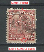 CURIOSITES  1914 / 16   REPUBLICA DE CUBA 2 CORREOS  DOS CHARNIERE ET PLIE OBLI - Oblitérés