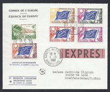 1.3.1961 EXPRESS CONSEIL EUROPE EUROPARAT 1ere PARTICIPATION D'OBSERVATEURS PARLEMENTAIRES SUISSES SCHWEIZ SWIZZERLAND - Lettres & Documents