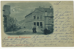Gruss Aus Schiltigheim Edit Wallenfels Brill Timbrée 1901 Bleu à La Lune - Schiltigheim