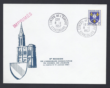 8.1.1957 !!! 8-11 1957 8e SESSION CONSULTATIVE PRECURSEUR VORLÄUFER  COUNCIL CONSEIL DE L´EUROPE EUROPARAT CATHEDRALE - Lettres & Documents