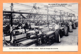 38. Sardieu. Fabrique De Tulles Ch. Kiemlé & L. Marcet. Intérieur De L'usine. Salle De Tissage Des Soieries - Other & Unclassified