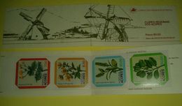 Portogallo Libretto Flores Acores 4 Francobolli Selos Nuovo Mulino A Vento - Carnets