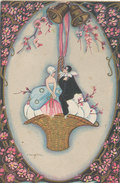 ILLUSTRATION / CHIOSTRI / Couple D'amoureux Dans Un Panier Suspendu - Chiostri, Carlo