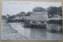 Indochine Village Annamite Saigon  Cpa Messageries Maritimes - Vietnam