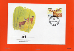 GHANA LE 07/09/1984 ANTILOPES - Lettres & Documents