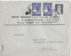 Letter Of Sirkeci Antalya To Switzerland → Nice Stamps From 1942 - Lettres & Documents