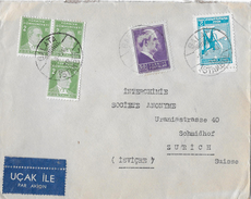 Letter Of Istanbul To Switzerland → YACHA HABIB With Par Avion, Nice Stamps 1946 - Brieven En Documenten