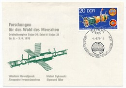 Allemagne DDR - Enveloppe "Gemeinsamer Weltraumflug UDSSR - DDR" - 1978 - Europa