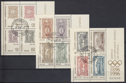 GRECIA 1996 HB-13/15 USADO 1º DIA - Blocks & Sheetlets