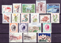 MONACO 1960-65 (YT 537A To 550A ) Not Complete, 18 Values Used Very Nice 9,35€ - Oblitérés