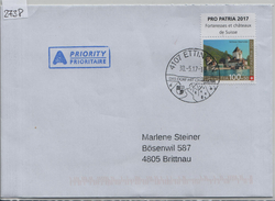 2017 Pro Patria Schloss Oberhofen - Stempel: Ettingen 30.5.17 - Storia Postale