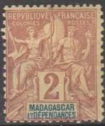 Madagascard Et Dépendance 1896-99 N° 29 MH Faux De FOURNIER (E15) - Neufs