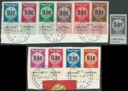 1960 ISRAELE USATO PROVVISORI CON APPENDICE - T7-8 - Used Stamps (with Tabs)