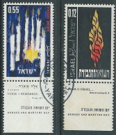 1962 ISRAELE USATO IN MEMORIA DEI MARTIRI E DEGLI EROI CON APPENDICE - T7-6 - Oblitérés (avec Tabs)