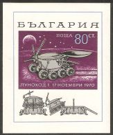 Bulgaria 1970 Mi# Block 29 ** MNH - Russian Moon Mission / Lunokhod 1 / Space - Unused Stamps