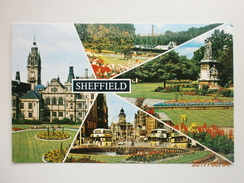 Postcard Sheffield Multiview Toen Hall Fargate Millhouses Park Endcliffe Park Bamforth Color Gloss Series My Ref B11274 - Sheffield