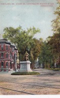 Maine Portland State Street With Longfellow Statue In Foreground 1912 - Portland