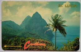 Saint Lucia Cable And Wireless EC$40 3CSLC " Pitons 2 ( Without Logo ) - Saint Lucia