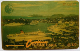 Saint Lucia Cable And Wireless EC$20 9CSLB  " Cruiseship Harbour With CW Logo " - Santa Lucia