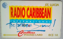 Saint Lucia Cable And Wireless EC$10  15CSLB " Radio Caribbean " - Santa Lucia